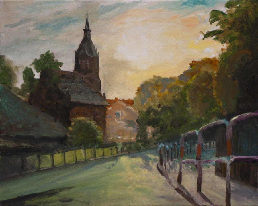 Bralin ulica Wrocławska - obraz olejny
