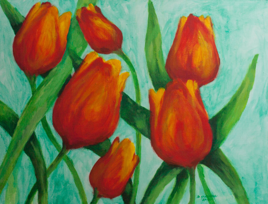 Tulipany - obraz olejny
