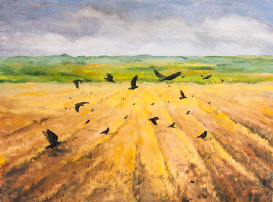 Po żniwach - obraz olejny