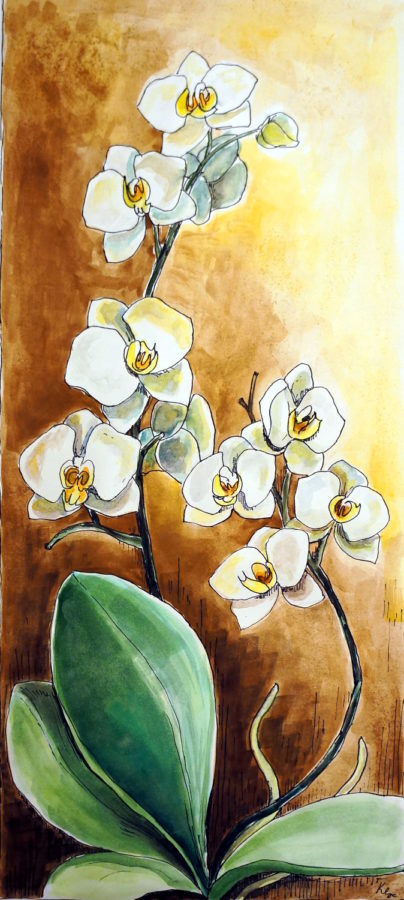 Storczyk 3 - obraz, akryl