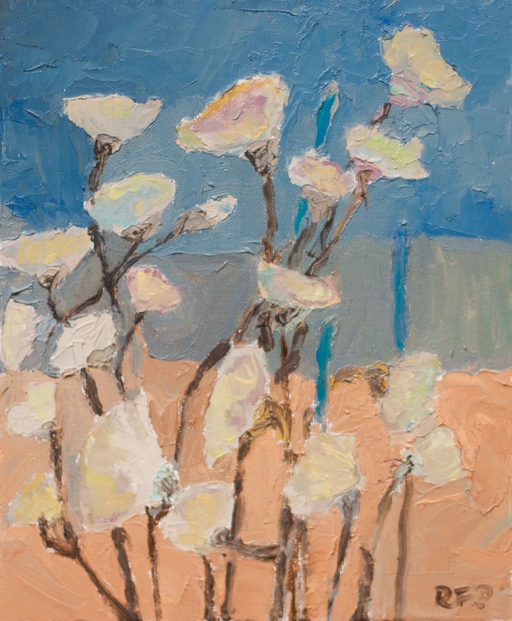 Regina-Fydrych_Porębska_Osty, olej na płótnie, 2017