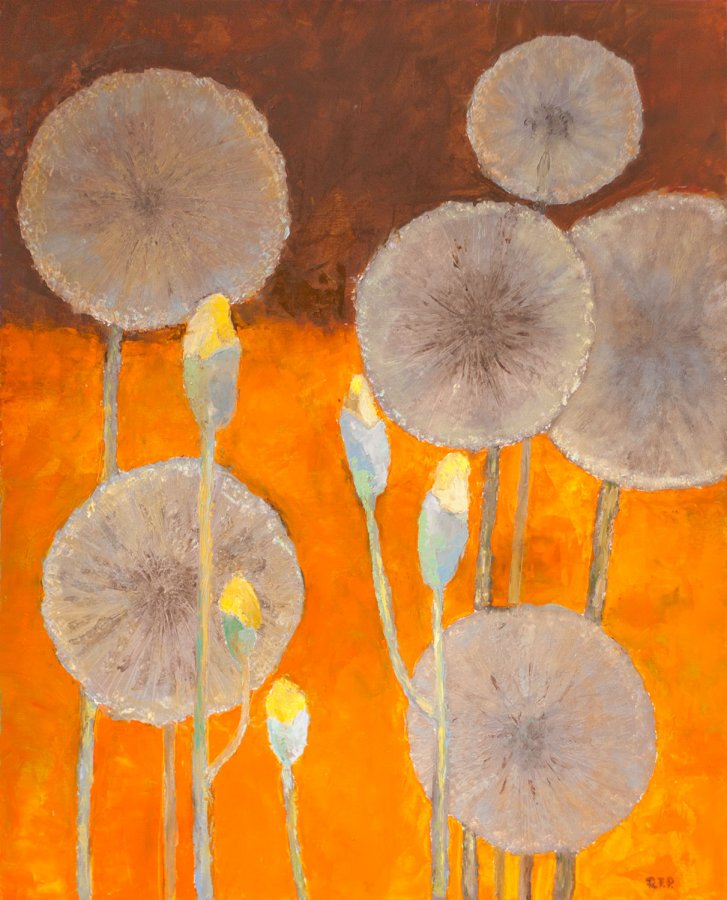 Regina_Fydrych_Porębska_Dmuchawce, olej na płótnie, 100x80, 2017